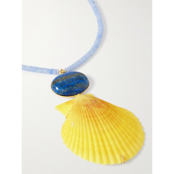 Jennifer Behr "Makana Necklace" in "Blue Calcedony" - Picture 4 of 8